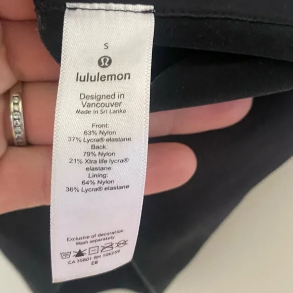 Lululemon Regenerate Bra Black Velvet Trim and Lace Size Small - Picture 7 of 14